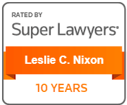 Rated By Super Lawyers | Leslie C. Nixon | 10 Years
